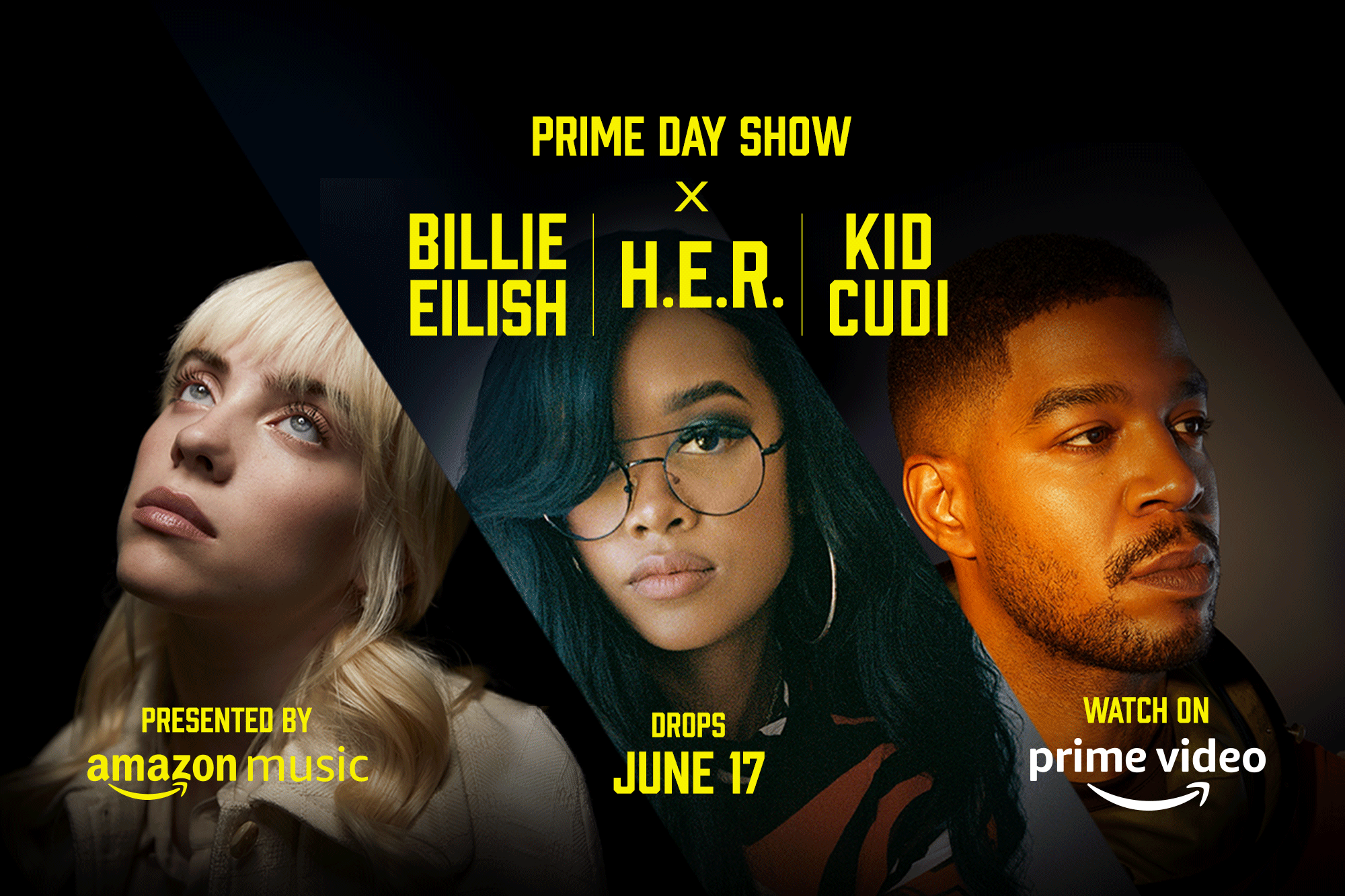 Prime Day Show: Billie Eilish, H.E.R. e KID CUDI per celebrare il Prime Day