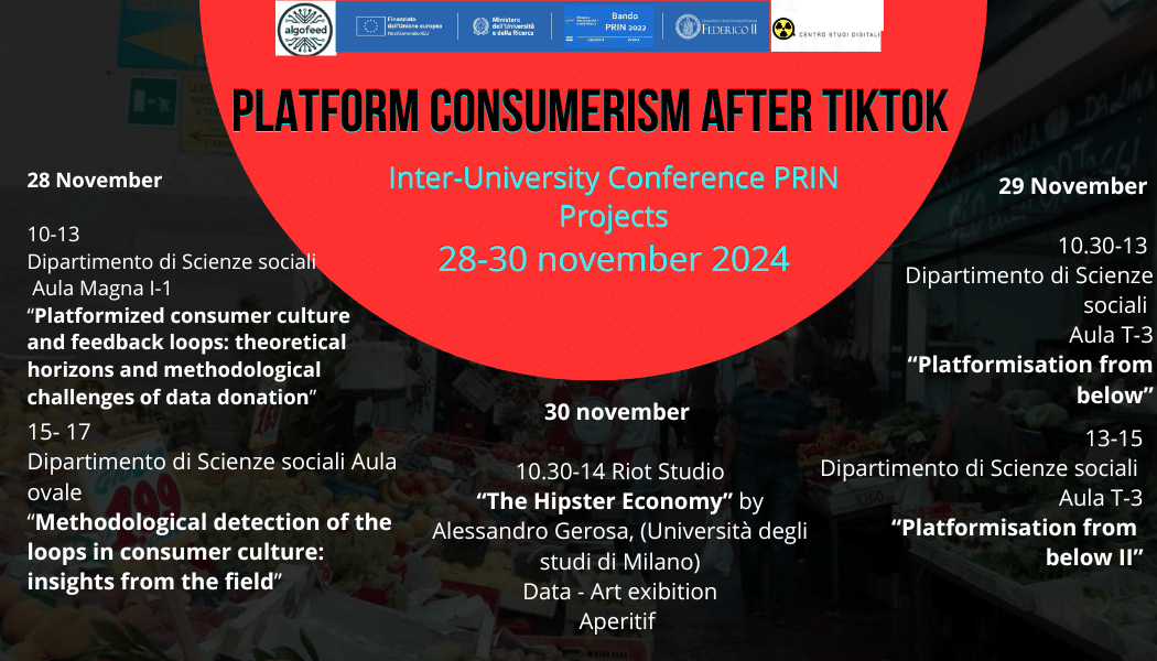 A Napoli la Conferenza Interuniversitaria “Platform Consumerism after TikTok”: il 28-30 novembre 2024