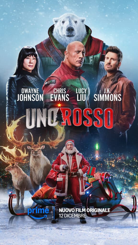 UNO ROSSO: Il film con Dwayne Johnson e Chris Evans, dal 12 dicembre su Prime Video