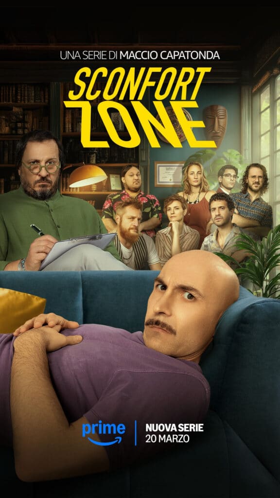 Sconfort Zone: Trailer e il poster ufficiali della nuova comedy series di Maccio Capatonda 