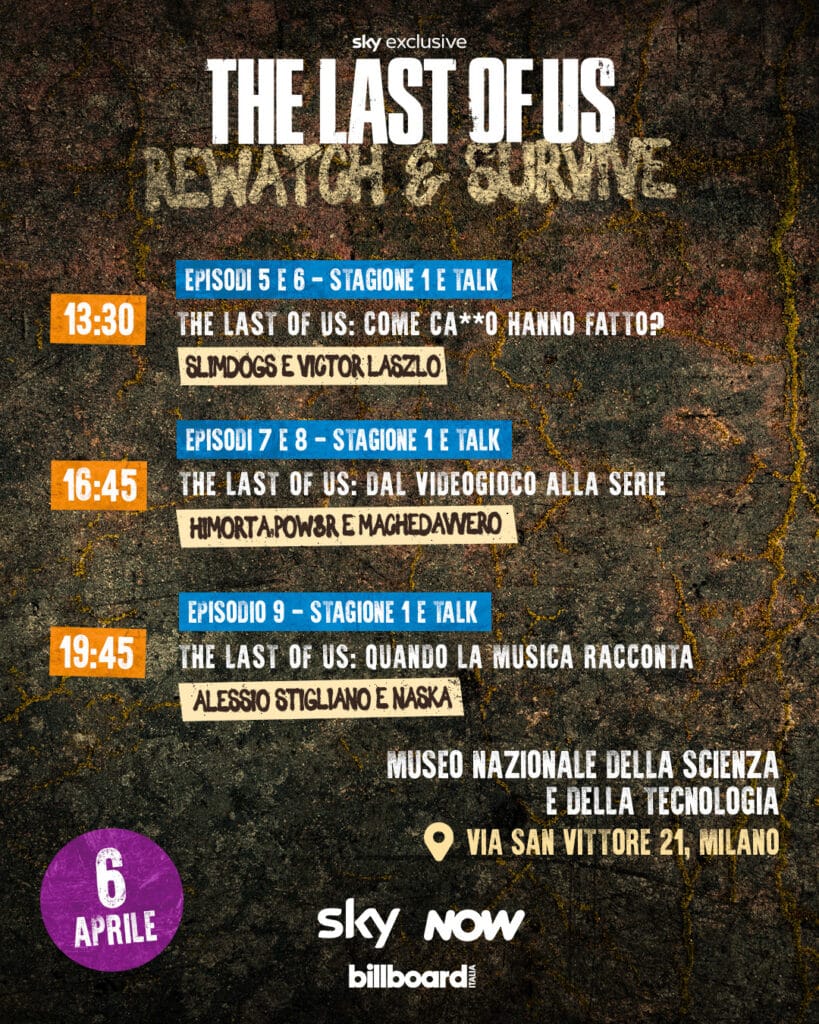 THE LAST OF US - REWATCH & SURVIVE: Il 5 e il 6 Aprile a Milano