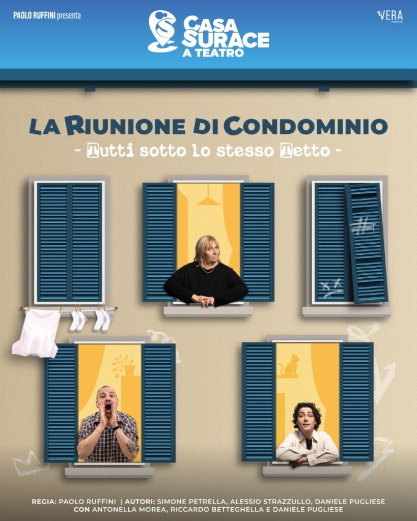 Casa Surace sbarca a teatro con “La riunione di condominio” speciale per festeggiare i 10 anni