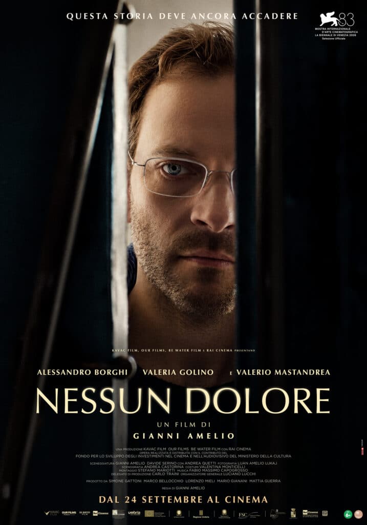 Nessun dolore, il nuovo film di Gianni Amelio con Alessandro Borghi, Valeria Golino e Valerio Mastandrea, al cinema dal 24 Settembre
