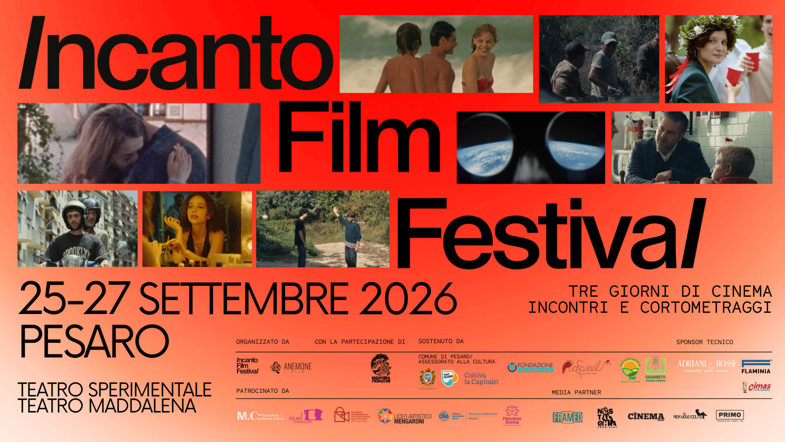 Incanto Film Festival 2026, il programma della prima giornata della kermesse cinematografica