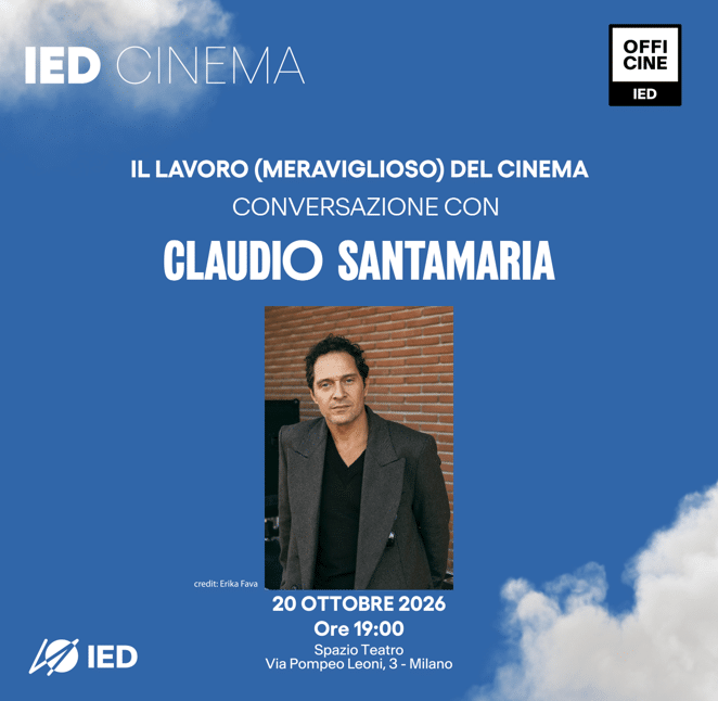 Claudio Santamaria allo IED Cinema di Milano per una lezione speciale aperta al pubblico